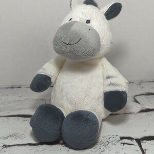 Carters Grey And White Zebra Plush Stuffed Animal Lovey Baby Toy RARE HTF